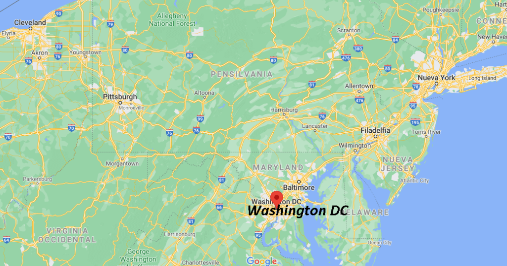 ¿Cuál es el estado donde está Washington DC