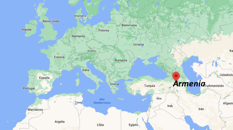 ¿Dónde está Armenia en el mapa de Europa