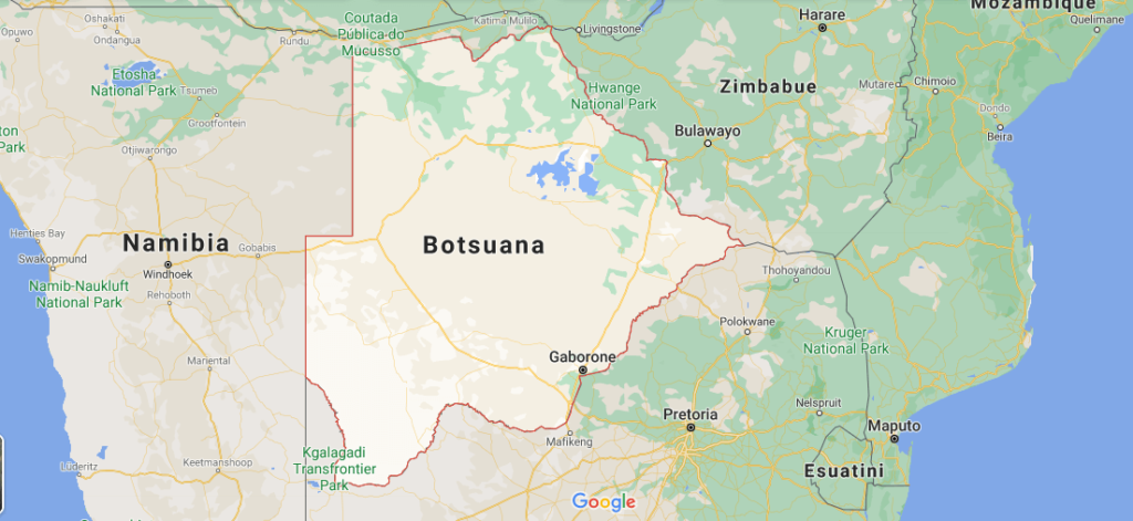 ¿Dónde está Botsuana