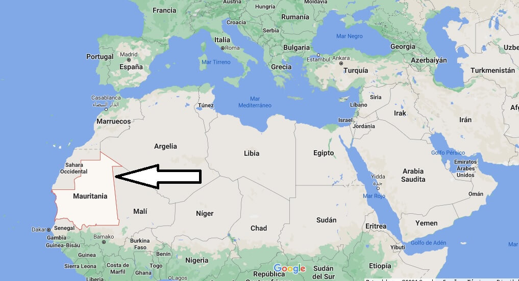 ¿Dónde está Mauritania