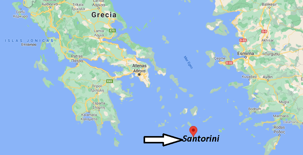 ¿Dónde está Santorini