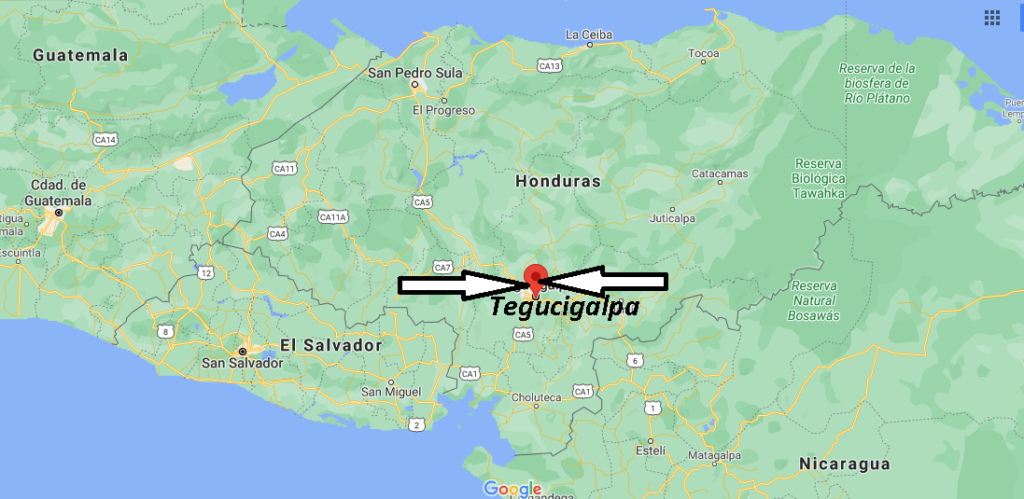 ¿Dónde está Tegucigalpa
