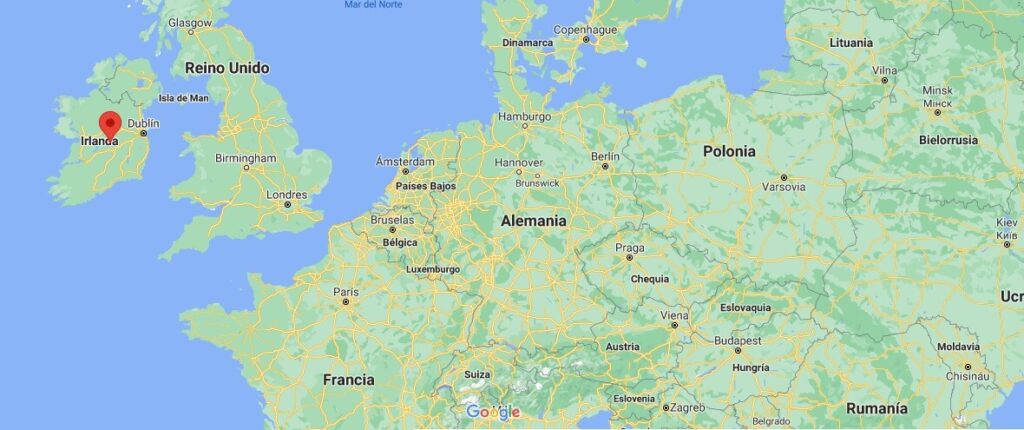 ¿Dónde está situada Irlanda en Europa