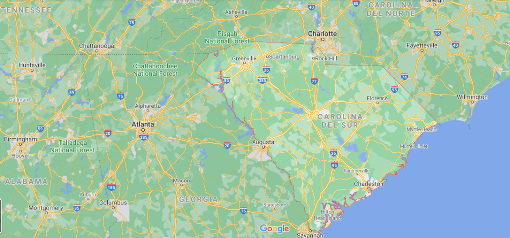 ¿Dónde está ubicada Carolina del Sur
