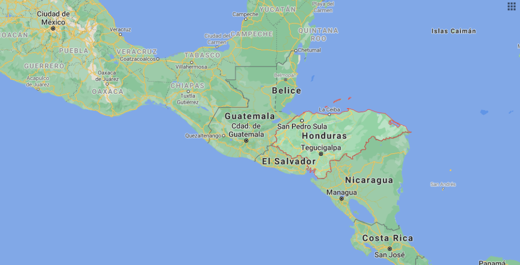 ¿Dónde está ubicada la Republica de Honduras