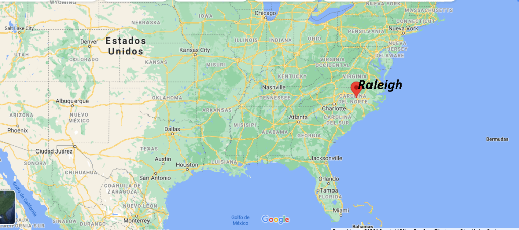 ¿Dónde está ubicada la ciudad de Raleigh