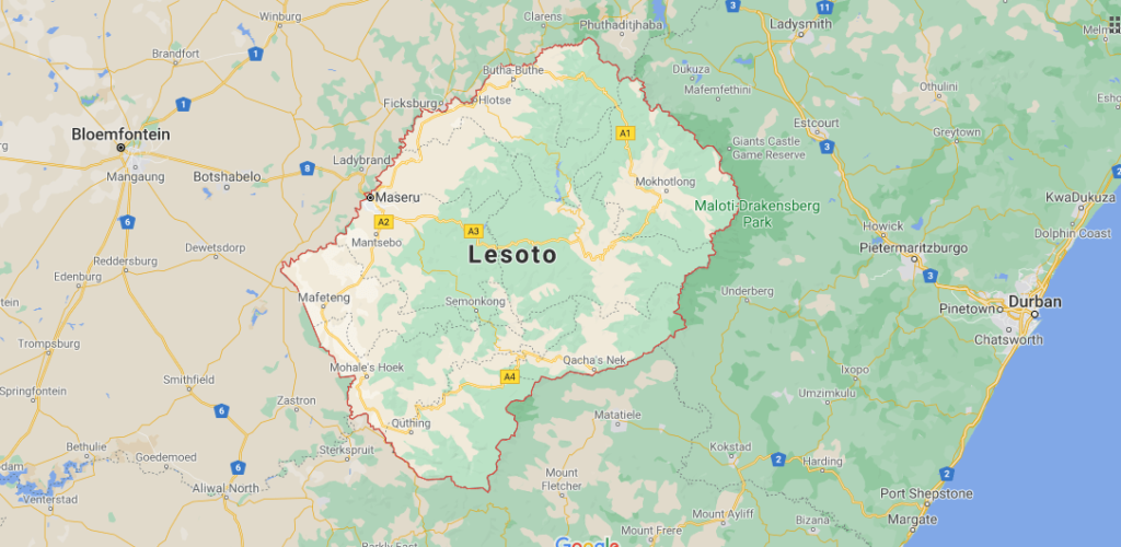 ¿Dónde está ubicado Lesoto