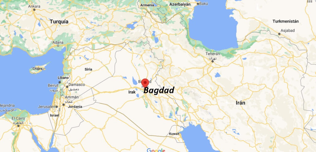 ¿Dónde están situadas las ciudades de Bagdad y Damasco