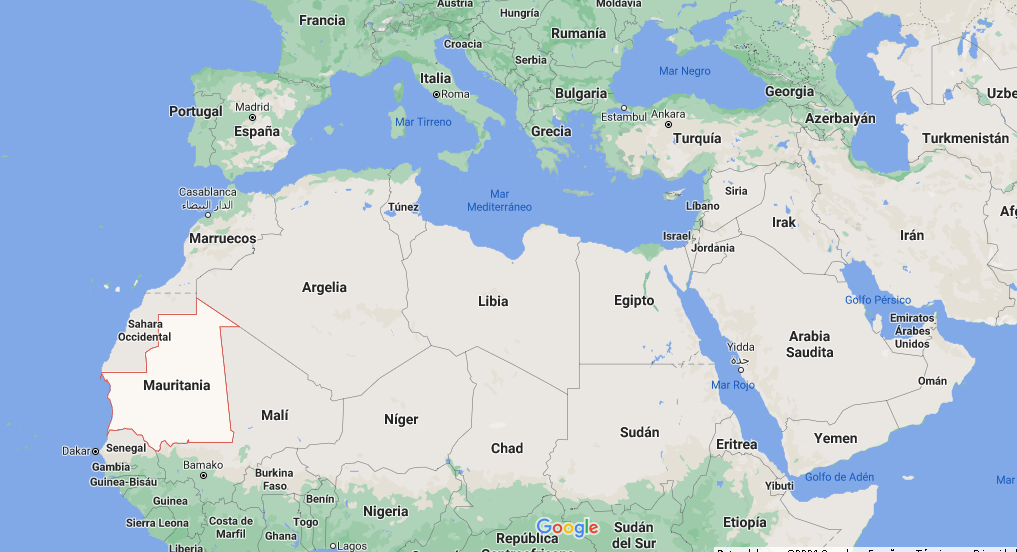 ¿Dónde queda Mauritania