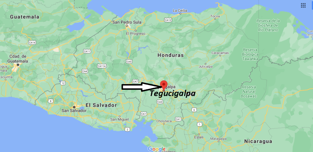 ¿Dónde queda Tegucigalpa