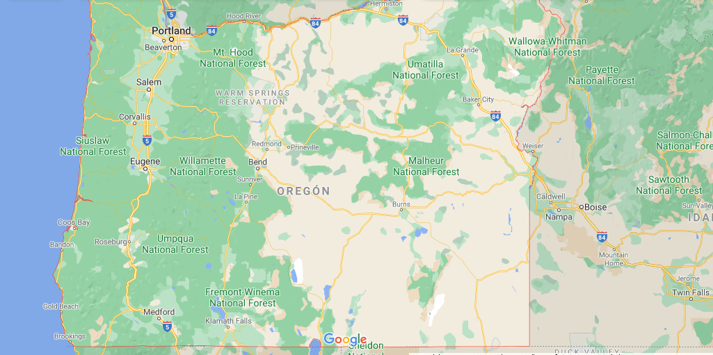 ¿Dónde se encuentra el estado de Oregón
