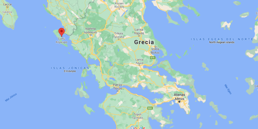¿Dónde se encuentra la isla de Corfu