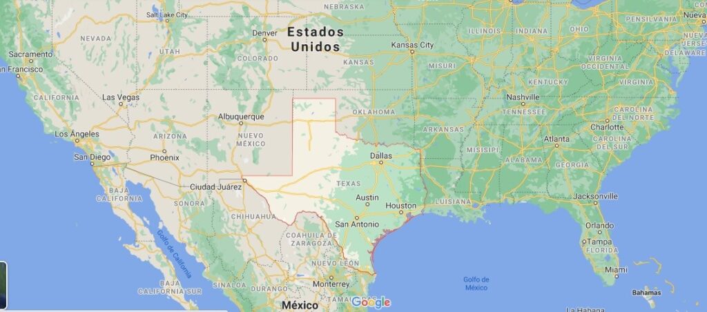 ¿Dónde se localiza Texas