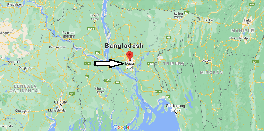 ¿Dónde se ubica Dhaka