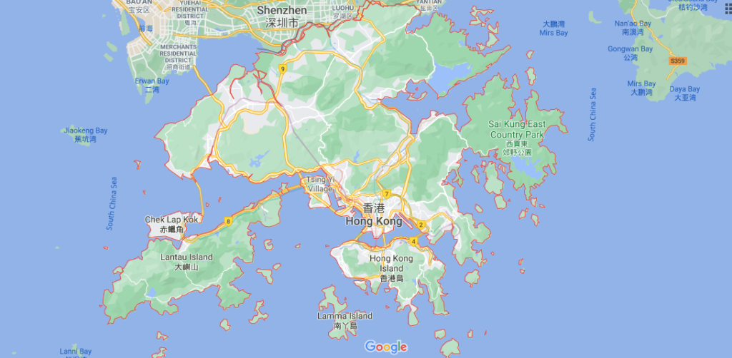 ¿Dónde se ubica Hong Kong en el planisferio