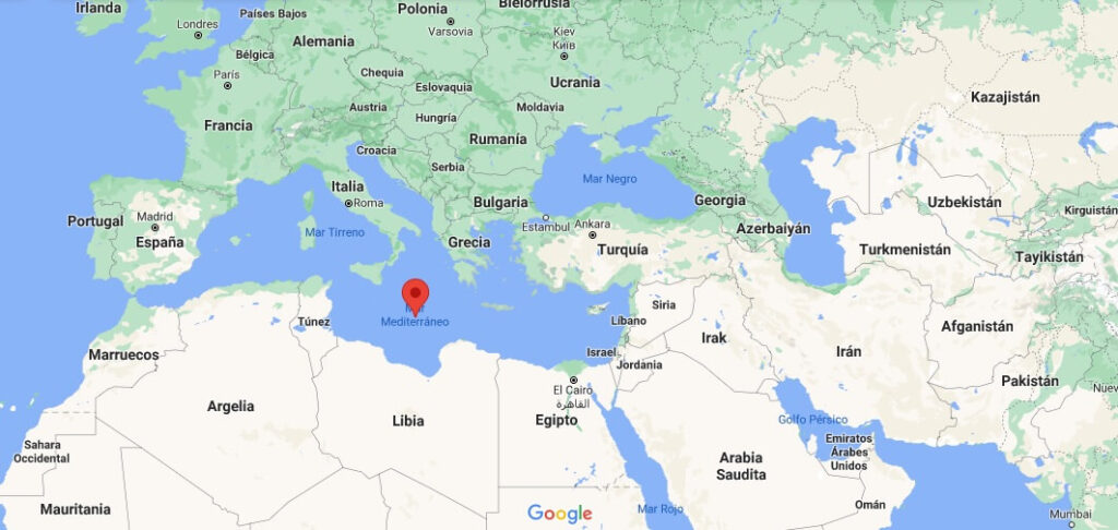 ¿Dónde se ubica el Mar Mediterráneo