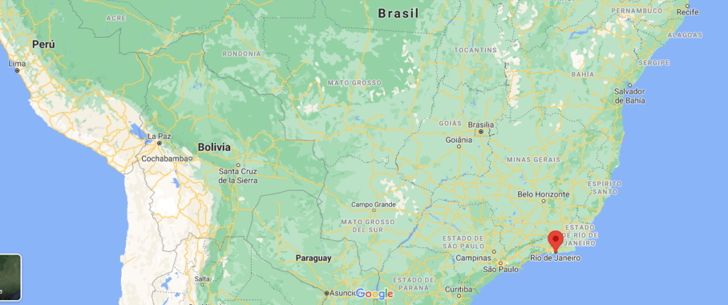 ¿Dónde se ubican las ciudad de México y la del Río de Janeiro en Brasil