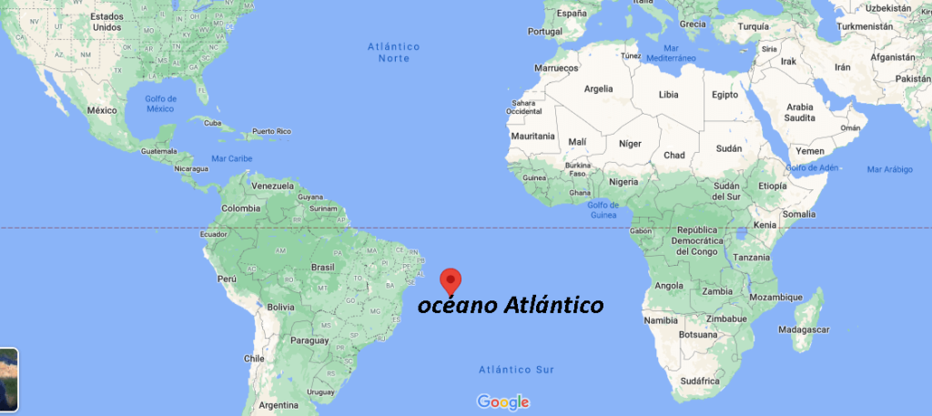 ¿Qué países se encuentran en el Océano Atlantico