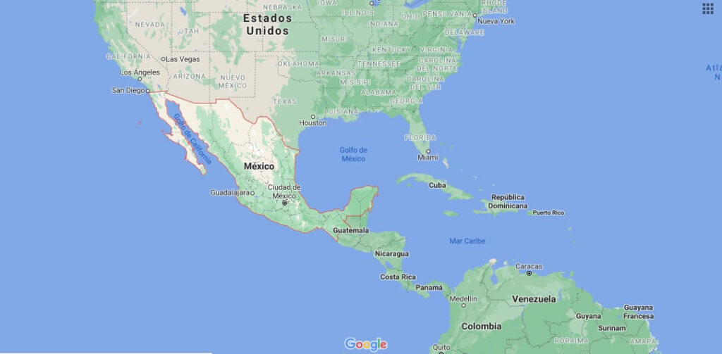 ¿Dónde está México en América del Norte o Central