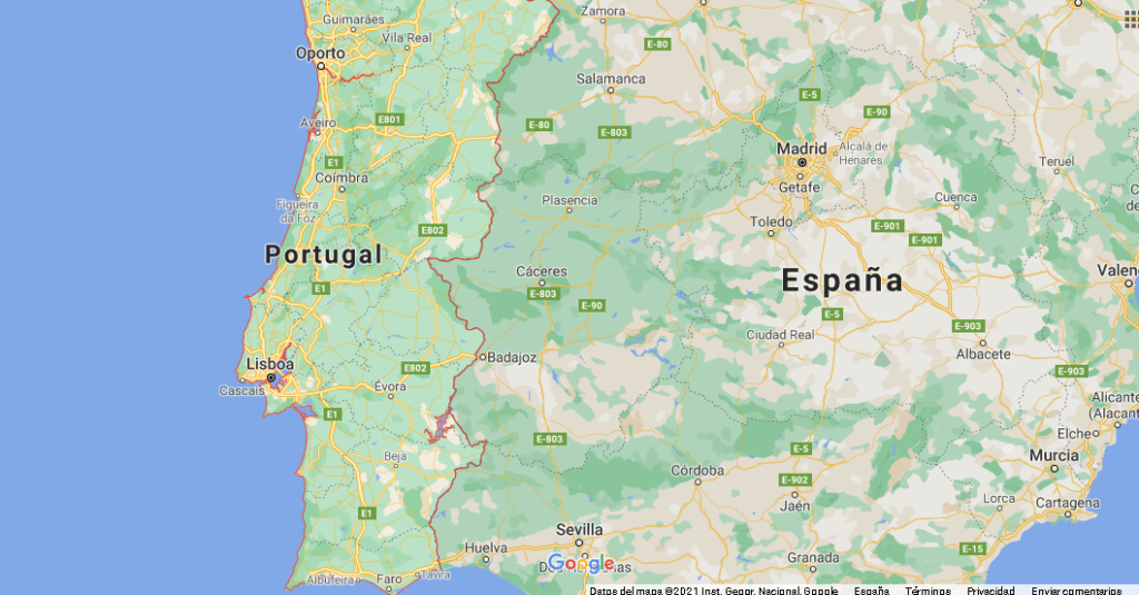 ¿Dónde está Portugal en el mapamundi