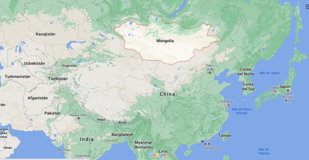 ¿Dónde queda Mongolia en el mapamundi