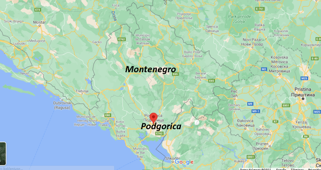 ¿Dónde queda Podgorica