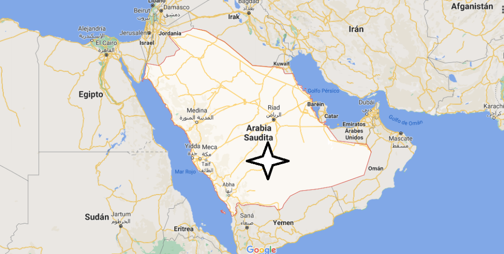 ¿Dónde está localizado Arabia Saudita