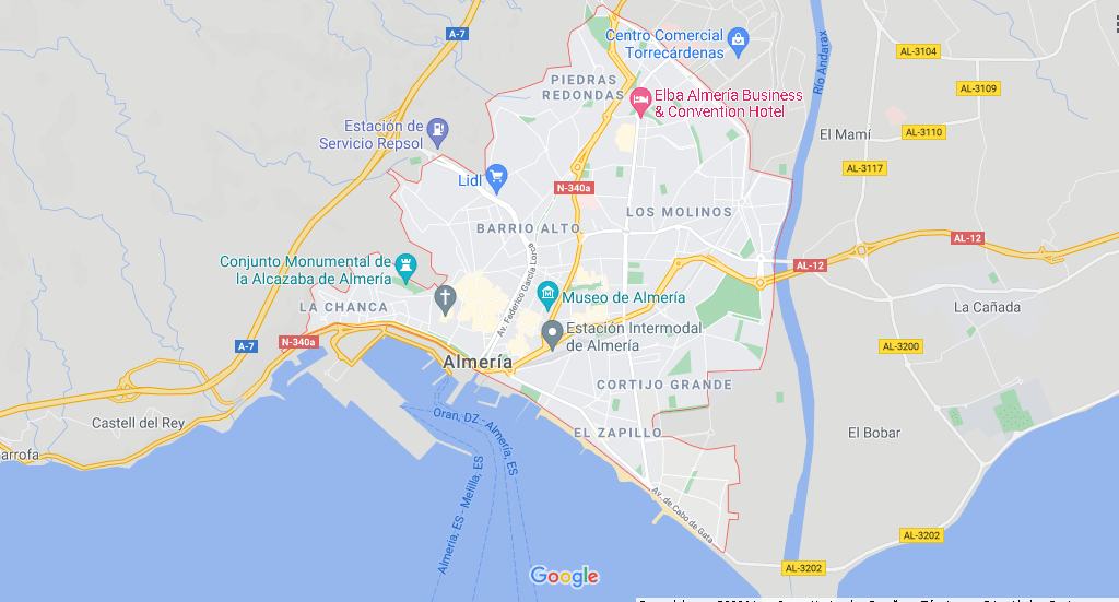 ¿Dónde está ubicada Almería en España