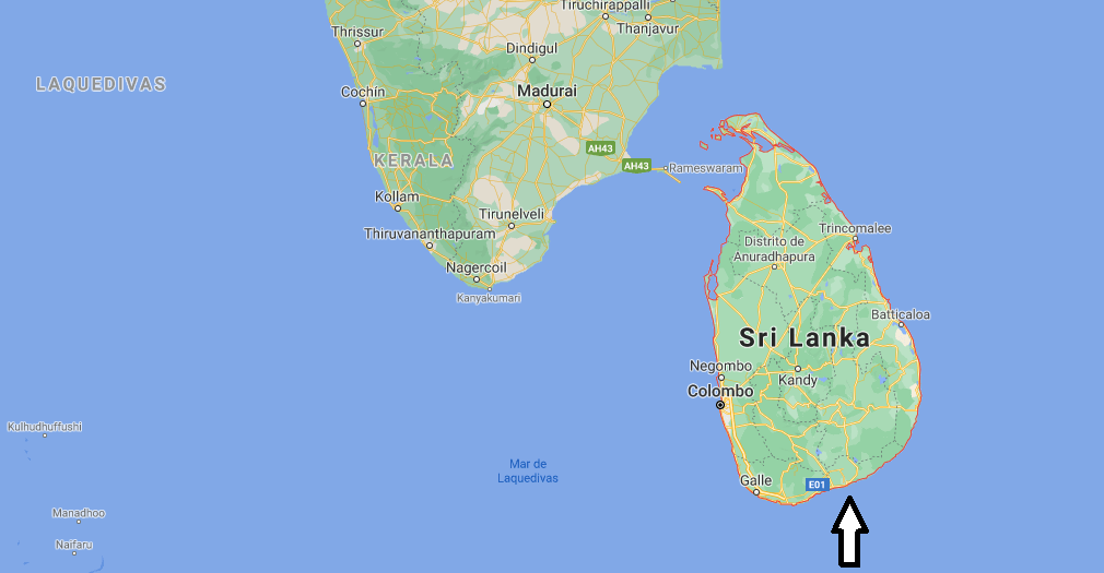¿Dónde está ubicada la Isla Sri Lanka