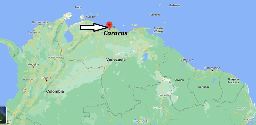 ¿Dónde está ubicada la ciudad de Caracas