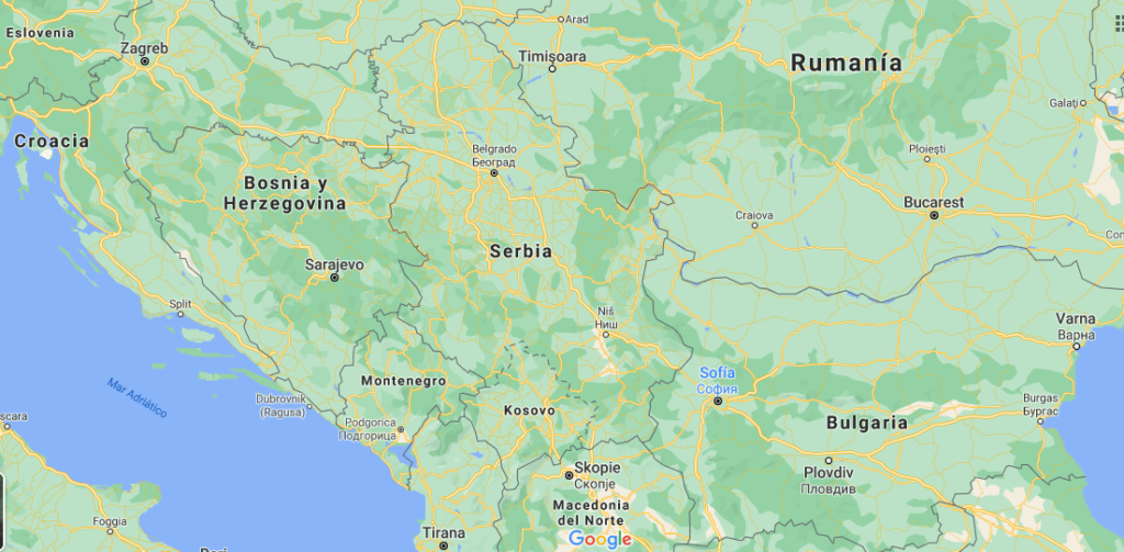 ¿Dónde está ubicado Serbia en el planisferio