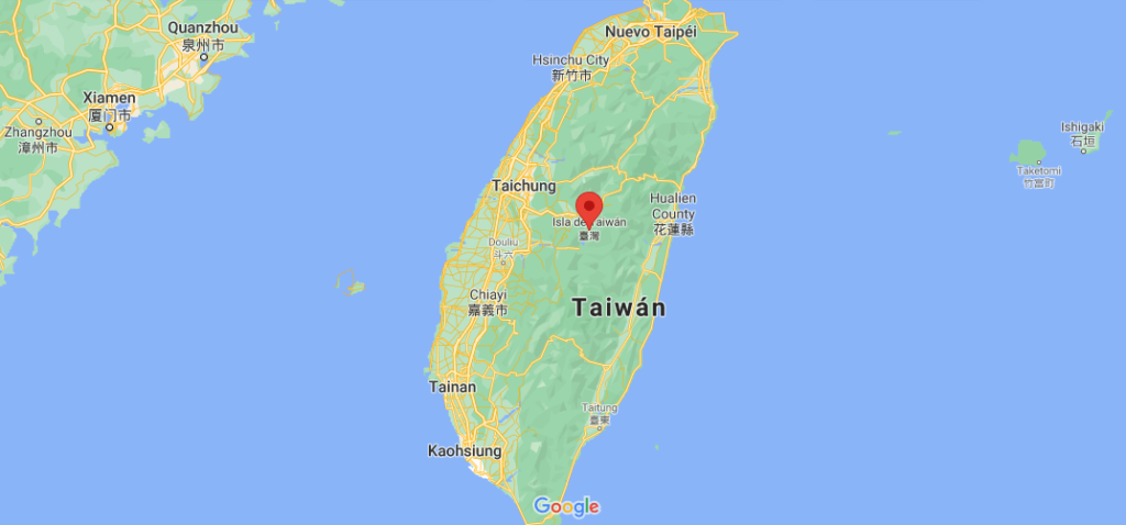¿Dónde se localiza Taiwan en el planisferio