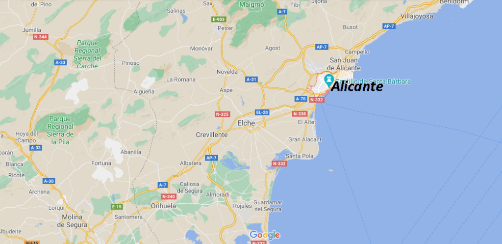 ¿Dónde se sitúa Alicante