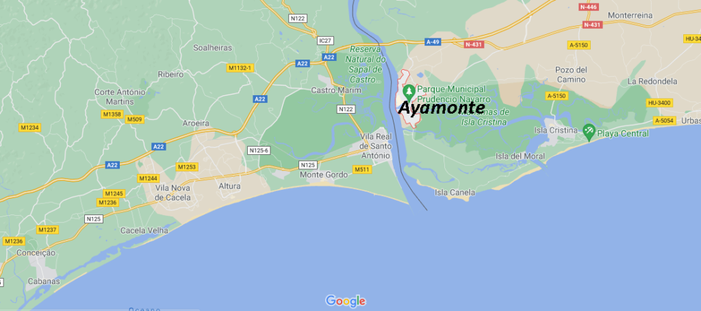 ¿Dónde queda Ayamonte