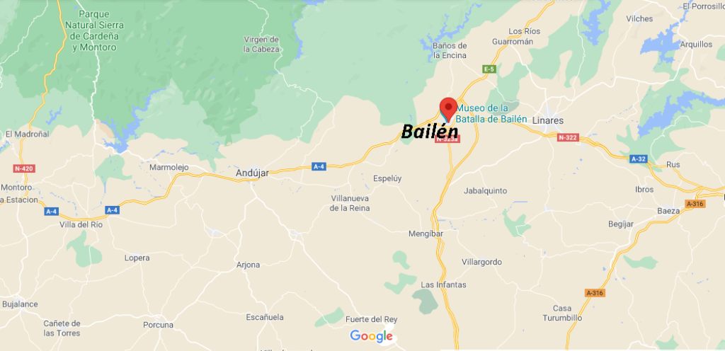 ¿Dónde se sitúa Bailén