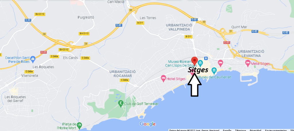 Mapa Sitges