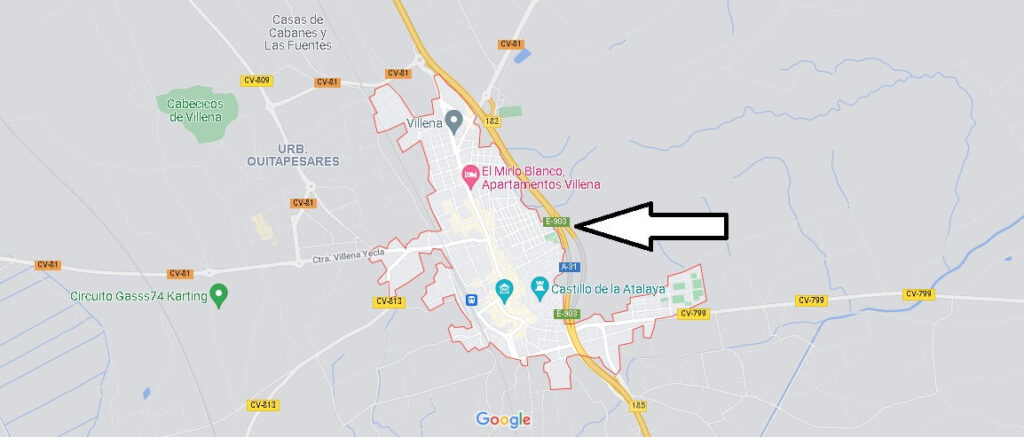 Mapa Villena