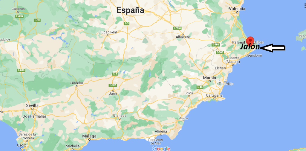 ¿Dónde está Jalón (Alicante)