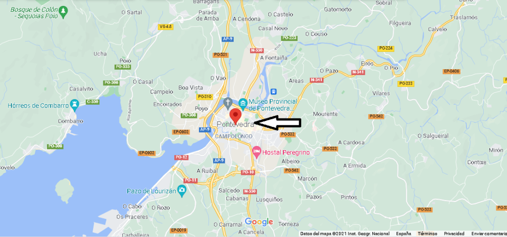 ¿Dónde está ubicada la ciudad de Pontevedra