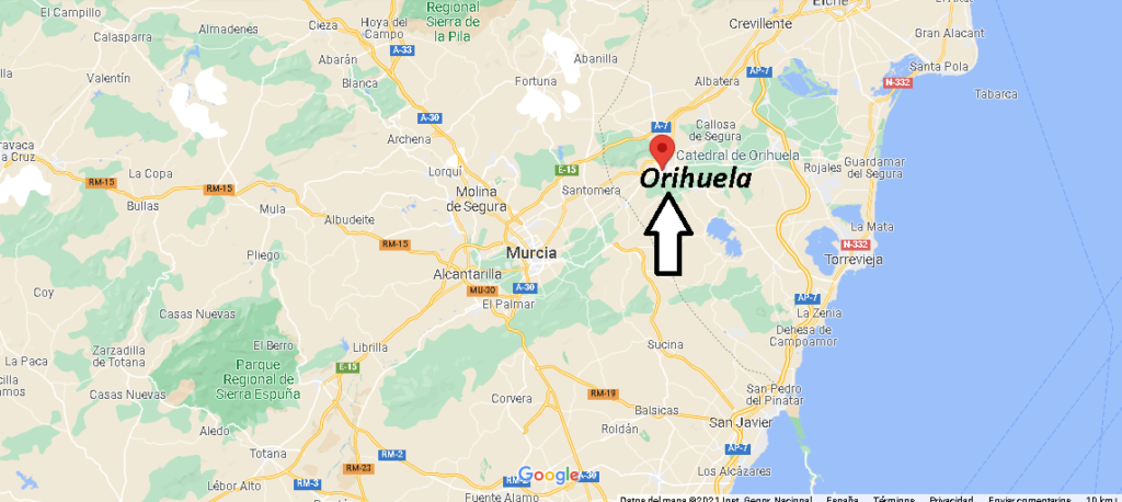 ¿Dónde queda Orihuela