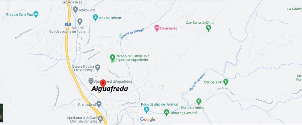 Mapa Aiguafreda