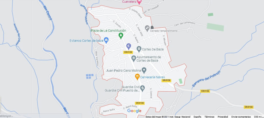 Mapa Cortes de Baza