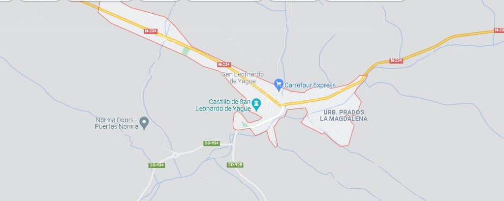 Mapa San Leonardo de Yagüe