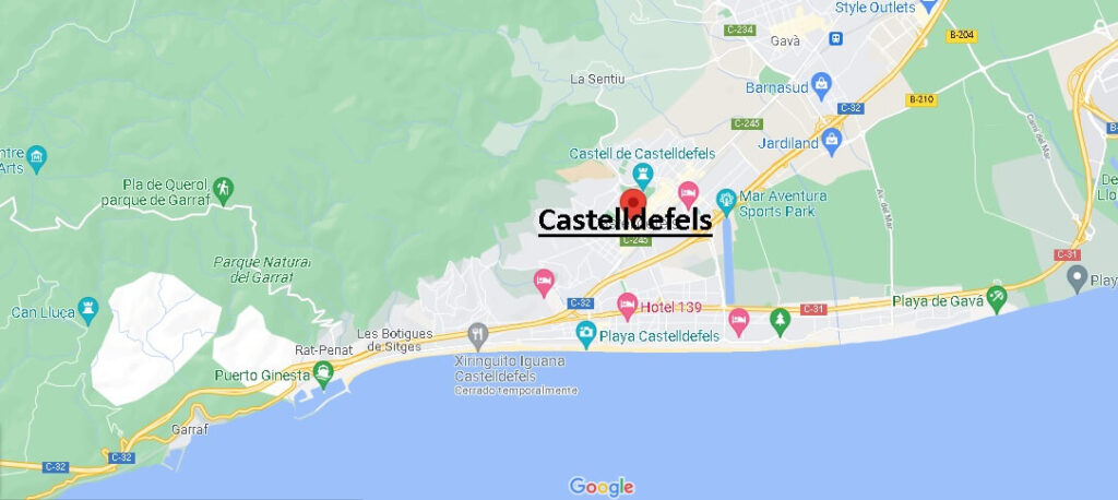 Mapa Castelldefels