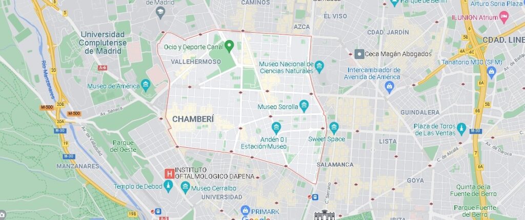 Mapa Chamberí