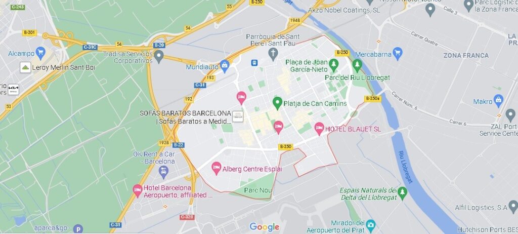 Mapa El Prat de Llobregat