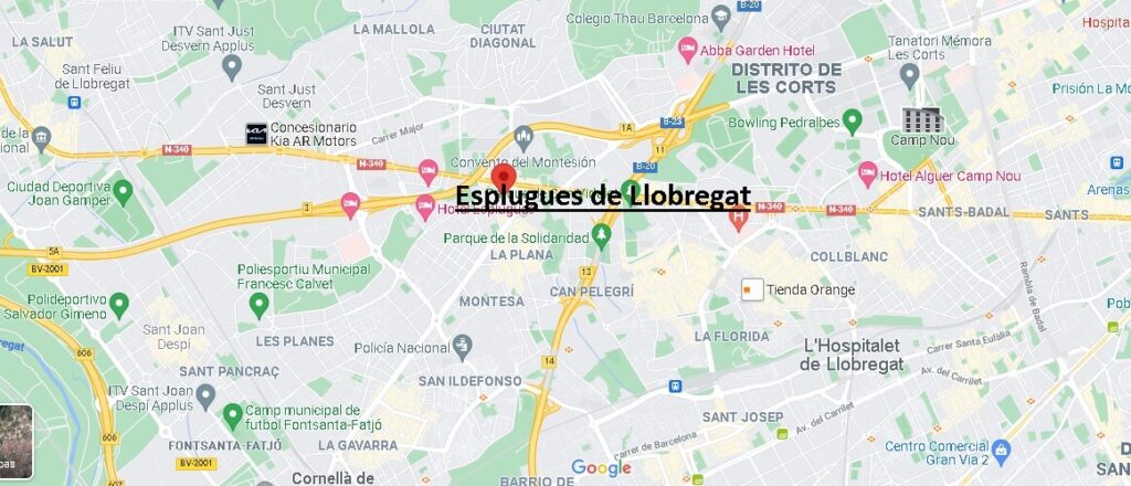 Mapa Esplugues de Llobregat