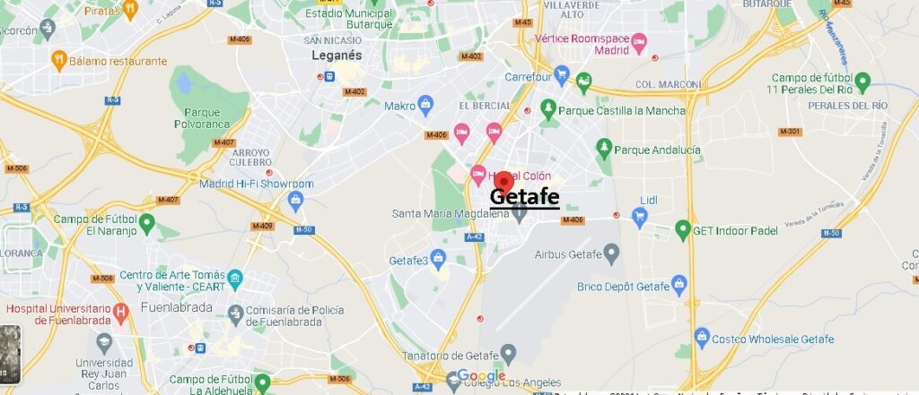 Mapa Getafe