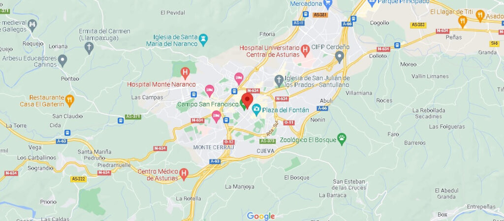 Mapa Oviedo