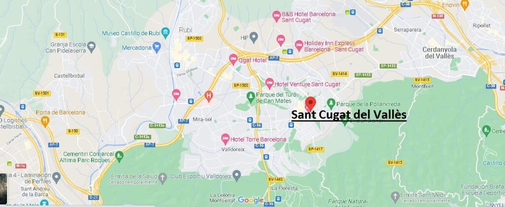 Mapa Sant Cugat del Vallès